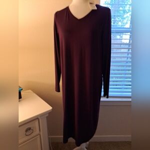 NWT Eileen Fisher Dress Purple Size S Purple V-neck